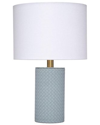 Jamie Young Co. Roman Leather Table Lamp With Linen Shade