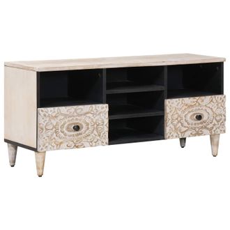 vidaXL Mueble De Tv 100 X 33,5 X 46 Cm Madera De Mango Maciza Vidaxl