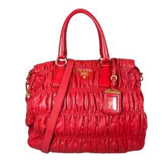 Prada Pre-owned Handbags, female, Red, Size: ONE SIZE Pre-owned B2588L Shoulder Tote