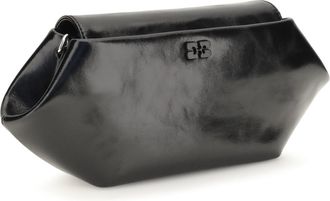 Ganni Bou East/West Synthetic Crossbody Bag - Black