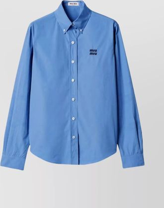 Miu Miu oversized cotton shirt