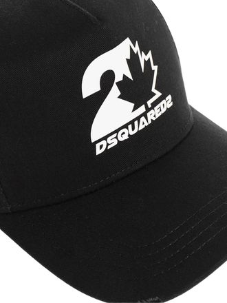 Dsquared2 Womens Power Twins Logo Baseball Cap Black Accessories > Beanies & Hats