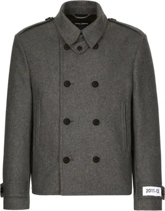 Dolce & Gabbana Hombre, Abrigos, Gris, Talla: L