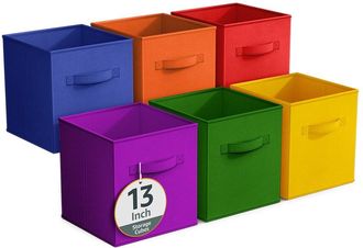 Sorbus 13In 6 Pack Fabric Storage Cubes