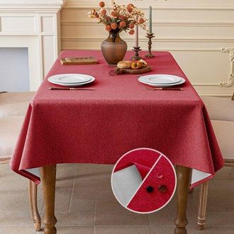 OEM Mantel Con Aspecto De Lino, Lavable, Impermeable, Para Comedor, Jard&iacute;n, Fiestas, Bodas O El Hogar, 120 X 120 Cm - Verde Salvia