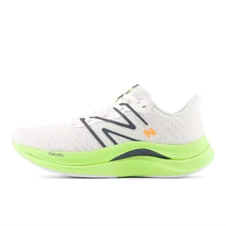 New Balance Womens Propel Fuelcell V4 Shoes In White Lime Glo