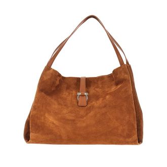 Ferragamo Suede leather large Ferragamo Mia tote bag Woman One Size