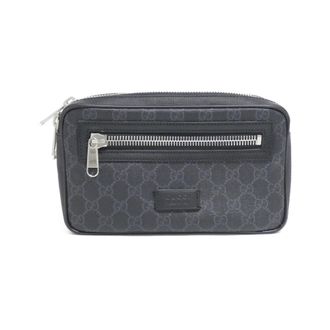 Gucci Black Gray Gg Supreme Canvas Fanny Pack (Pre-Owned)