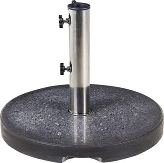 Beliani Base para sombrilla negro redonda 25 kg