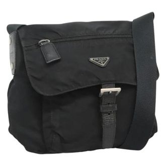 Prada Pre-owned Nylon prada-bags - Dames - Pre-owned - Zwart - Maat: ONE Size Nylon