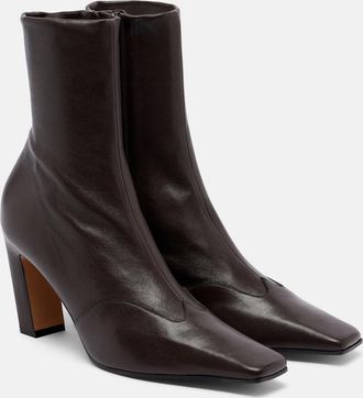 Khaite Nevada leather ankle boots