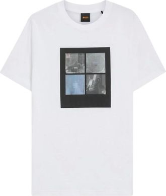HUGO BOSS Heren, Tops, Wit, Maat: XL Katoen