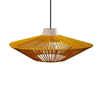Tosel Suspensi&oacute;n metal Alt.90cm natural ;Pantalla: AMARILLO