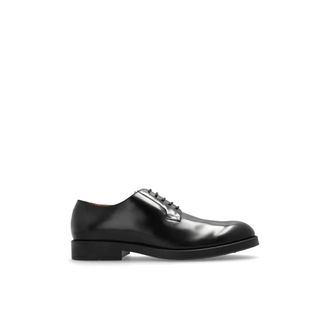 Tod's Leren derby schoenen - Heren - Nette schoenen - Zwart - 42 EU - Leer - Schoenen