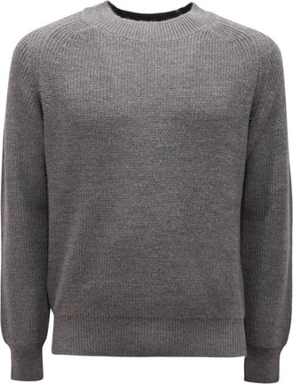 Brooksfield Wollen Trui Antraciet Model 203H.m 032 - Heren - Ronde hals truien - Grijs - XL - Wol - Truien & Vesten
