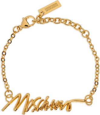 Moschino Bracciale con logo - Oro