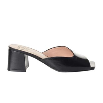 Liu Jo Sandalen met Vierkante Neus en Hoge Hak - Dames - Muiltjes - Zwart - 36 EU - Leer - Schoenen