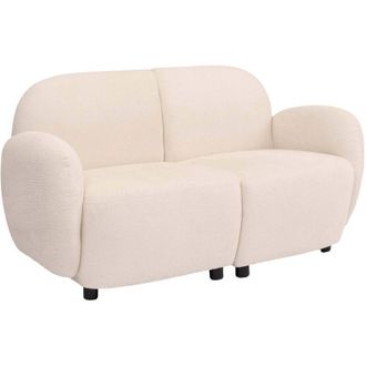 Hhg [nunca Usado] Sof&aacute; De 2 Plazas Hhg-716, Sof&aacute; De 2 Plazas, Sof&aacute; Lounge, Tejido/textil Chenilla (330 G/m&sup2;) &Ouml;ko-tex, Crema