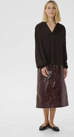 Part Two Blouse met korte mouwen NatalesPW Oversize fit brown