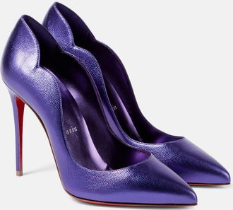 Christian Louboutin Hot Chick 100 metallic leather pumps