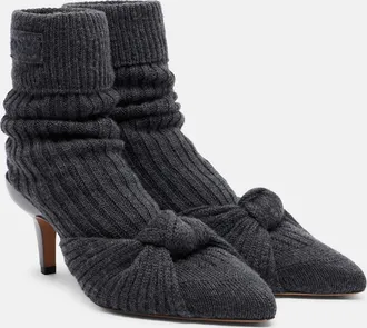 Chlo&eacute; Chlo&eacute; Ribbed-knit sock boots