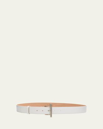 Alexander McQueen T-Bar Skinny Leather Belt