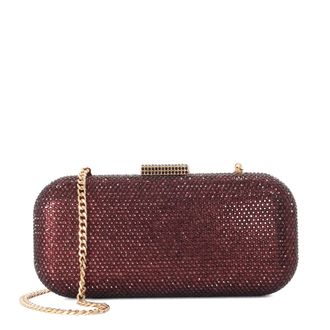 Dune London Womens Accessories Beausale - Chain-Strap Clutch Bag - Burgundy - One Size