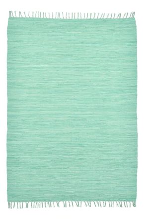 THEKO Alfombra reversible de algod&oacute;n tejida a mano - menta - 160x230 cm