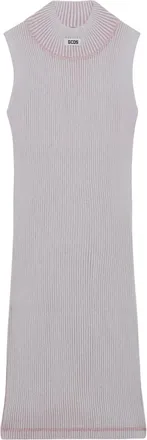 GCDS Gcds, Kleedjes, Dames, Paars, L, Ribbed Midi Jurk