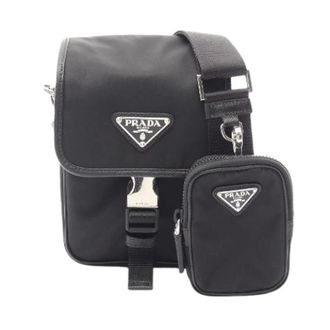 Prada Pre-owned Cross Body Bags, female, Black, Size: ONE SIZE Pre-owned RE Nylon Tessuto Saffiano shoulder bag