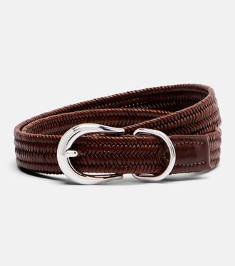 D&eacute;hanche D&eacute;hanche Loom braided leather belt