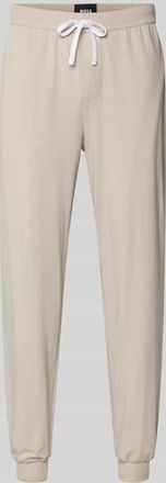 HUGO BOSS Regular Fit Sweatpants aus Baumwoll-Mix in Mittelgrau, Gr&ouml;&szlig;e XXL