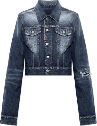 Dsquared2 Denim Jacket - Dames - Spijkerjassen - Blauw - L - Denim - Jassen