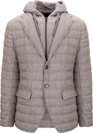 Herno Double-Layer Down Jacket - male - Herno - Down Jackets - Gray - L - Jackets