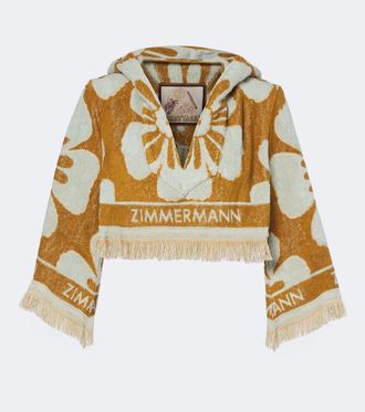 Zimmermann Sudadera con capucha Fairlight de rizo floral