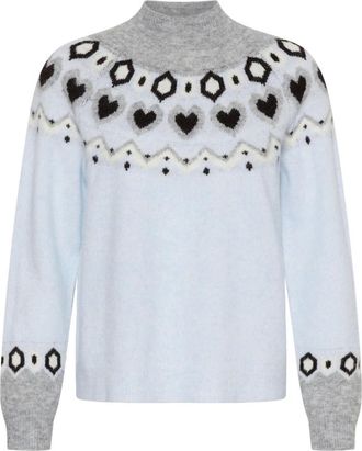 Cream Gebreide kleding - Dames - Truien - Blauw - Maat: XL