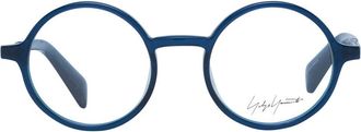 Yohji Yamamoto YO-1057968 Blue Acetate Panto Eyeglasses - Blue