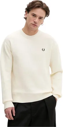Fred Perry Truien & Vesten, Heren, Beige, M, Round-neck Truien