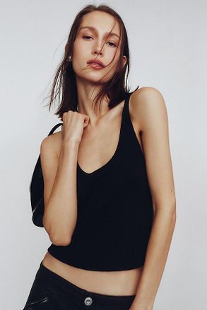 Pilcro Sunsette Ribbed Strappy Tank Top