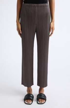 Issey Miyake Monthly Colors June Pleated Pants in Charcoal at Nordstrom, Size 4