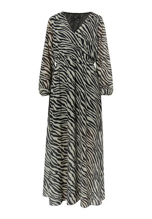 Faina Jurkje met zebraprint Dames wit zwart