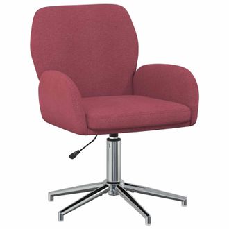 vidaXL Silla De Escritorio Giratoria 54 X 58 X 90 Cm Rojo Vino Tela Vidaxl