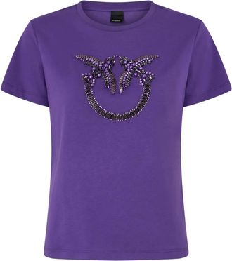 Pinko T-shirt con perline - Viola