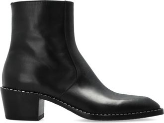 Jimmy Choo London Wilder Enkellaarsjes met Hak - Heren - Cowboylaarzen - Zwart - 41 EU - Leer - Schoenen