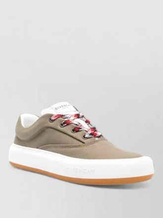 Givenchy silk nylon sneakers contrasting flat sole