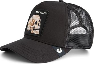 Goorin Brothers The Cancelled Skull Patch Snapback Trucker Hat in Void at Nordstrom
