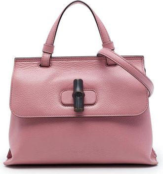 Gucci Pre-owned Gucci Small Calfskin Bamboo Daily Satchel Ladies 27FII9XEOVPGN6T6