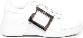 Roger Vivier Viv Skate Leather Sneakers
