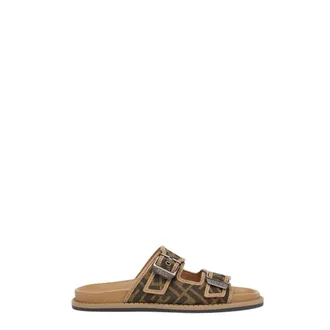 Fendi Sliders, male, Beige, Size: 11 1/2 US Feel Sandals