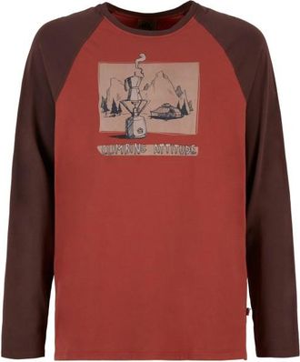 E9 Long Coffee Longsleeve f&uuml;r Herren | rot/braun
